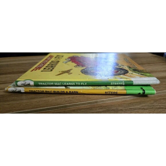 Tractor Mac Lot Of 2 Builds A Barn & Learns to Fly Hardcover By Steers, Billy - Picture 4 of 13